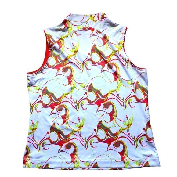 Golf America Polo Activewear Abstract Print Sleeveless Shirt Top Sz LP - Picture 3 of 6